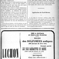 1448 - Page VII-1443 - Correspondance. Recouvrement d'honoraires-accidents / Application du Tarif Breton