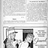 1583 - Page 1578-VI - Correspondance. L’établissement de la liste des assistés / La garantie du « Sou Médical »