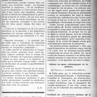 1606 - Page 1601 - Partie scientifique. A travers la presse. Presse française. Traitement des pleurésies purulentes [(Journ. de méd. et de chir. prat. 10 mars 1921)] / Revue des sociétés savantes. Dangers du radium et mesures à prendre pour les éviter, (Académie de médecine) / Influence des agents météorologiques sur les épidémies, (Académie de médecine) / Traitement des ostéo-périostites typhiques par la vaccinothérapie, (Société médicale des hôpitaux)