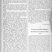 1621 - Page 1616 - Partie professionnelle. Médecine sociale. Le projet de loi sur l’assurance maladie, invalidité et vieillesse, (Suite). Prestations attribuées aux assurés / L'assurance-maladie obligatoire. Son influence sur la profession médicale, (Suite)