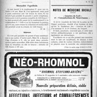1657 - Page 1652-VIII - Correspondance. Point de départ des impôts sur les autos / Mutualité Familiale / Notes de médecine sociale. « Gouttes de Lait » et « Consultations de Nourrissons »