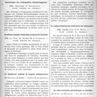 1685 - Page 1680 - Partie scientifique. Revue des sociétés savantes. Prophylaxie des maladies infectieuses causées par les huîtres, (Académie de médecine) / Sérothérapie des arthropathies blennorrhagiques, (Société médicale des hôpitaux) / Insuffisance hépato-rénale dans le cancer de l’estomac, (Société médicale des hôpitaux) / Le traitement médical de l’angine phlegmoneuse, (Société méd. des hôpitaux) / Les formes mentales prolongées de l’encéphalite léthargique, (Soc. méd. des hôp) / Le sulfate d’ésérine et le traitement des tachycardies, (Société médicale des hôpitaux) / Du choix actuel des anesthésiques en chirurgie, (Soc. des chir. de Paris)