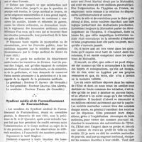 1716 - Page 1711 - Partie Professionnelle. La vie syndicale et professionnelle. Fédération des Syndicats médicaux de l’Isère / Syndicat médical de l’arrondissement de Fontainebleau / Chronique de la mutualité. Hygiène et mutualité