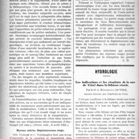 1763 - Page 1758 - Partie scientifique. A travers la presse. La septicémie veineuse subaiguë [(Presse méd. 6 avril 1921)] / Myomes utérins. Dégénérescence rouge [(La Gynécologie, février 1921)] / Hydrologie. Les indications et les résultats de la cure de Vittel dans la lithiase rénale, par le Dr A. Monsseaux [J. Diroy]