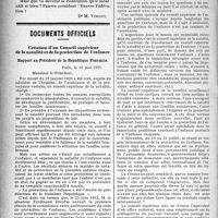1789 - Page 1784 - Partie professionnelle. Chronique de la mutualité. Les Dieux s’en vont … / Documents officiels. Création d’un Conseil supérieur de la natalité et de la protection de l’enfance. Rapport au Président de la République Française