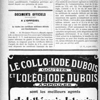 1799 - Page 1794-XL - Notes de pratique quotidienne. L'ictère et le marrube / Documents officiels. A l'officiel. Le timbre des certificats médicaux délivrés aux fonctionnaires