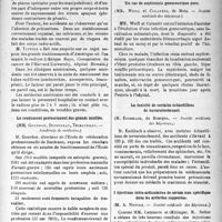 1836 - Page 1831 - Partie Scientifique. Revue des sociétés savantes. Sur les dangers du radium, (Académie de médecine) / Le rendement professionnel des grands mutilés, (Académie de médecine) / Transmission placentaire de l’encéphalite épidémique, (Académie de médecine) / Un cas de septicémie gonococcique pure, (Société médicale des hôpitaux) / La toxicité de certains échantillons de novarsénobenzol, (Société médicale des hôpitaux) / Injections intra-articulaires de sérum non spécifique dans les arthrites suppurées, (Société médicale des hôpitaux)