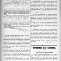 1841 - Page 1836 - Partie professionnelle. Chronique des accidents du travail. Le remboursement aux blessés de leurs frais de déplacement / Reportage professionnel. Nouvelles et Informations