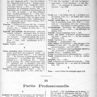 1856 - Page 1851 - Table des matières contenues dans le "Concours Médical". Année 1921, 1er Semestre. Partie Scientifique / Partie Professionnelle