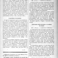 1904 - Page 1897 - Partie Scientifique. A travers la presse. L’extrait de corps jaune contre les vomissements de la grossesse [(Presse Méd. 16 avril 1921)] / L’anesthésie à la syncaïne [(Presse Méd. 20 avril 1921)] / Revue des sociétés savantes. Paris. Interventions opératoires dans les arthrites chroniques déformantes, (Académie de médecine) / Tuberculose ostéo-articulaire et accidents du travail, (Académie de médecine) / Lésions de la muqueuse utérine produites par le radium, (Académie de médecine)
