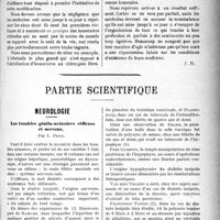 2024 - Page 2017 - Propos du jour. Les soins aux mutilés. — Les travaux de la Commission tripartite / Partie scientifique. Neurologie. Les troubles génito-urinaires réflexes et nerveux, par L. Pron