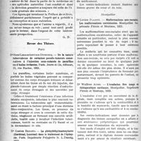 2049 - Page 2042 - Partie scientifique. Bibliographie critique. Revue des Livres. Les principes directeurs de la chirurgie contemporaine, par Dr F. Cathelin, Librairie J. B. Baillière, Paris / Revue des Thèses. Paris. De la nature tuberculeuse de certaines pseudo-tumeurs consécutives à l’injection sous-cutanée de paraffine ou d’huiles irritantes, par Dr René Lecarpentier-Duboscq. Paris. Jouve et Cie, éditeurs, 1921 / La phényléthylmalonylurée (Gardénal, Luminal) dans le traitement de l’épilepsie, par Dr Gaston Bergès. Paris. Imprimerie Polyglotte N. L. Danzig, 1921 / Montpellier. Malformations ano-rectales. Les malformations coexistantes, par Dr Lucien Planté. Montpellier. Imprimerie Firmin et Montane, 1921 / L’ouabaïne. Son usage en thérapeutique cardiaque, par Dr Wulfran Aube. Montpellier. Imprimerie Firmin et Montane, 1921