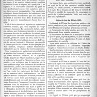 2058 - Page 2051 - Partie professionnelle. Médecine sociale. Le projet de loi assurance maladie-invalidité-vieillesse. Les modes de paiement / La vie syndicale et professionnelle. Syndicat des médecins de l’arrondissement de Meaux, Meaux, le 29 juin 1921. Ordre du jour du 26 juin 1921