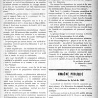 2062 - Page 2055 - Partie professionnelle. La vie syndicale et professionnelle. Groupe médical parlementaire / Hygiène publique. La réforme de la loi de 1902