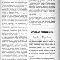 2064 - Page 2057 - Partie professionnelle. Hygiène publique. La réforme de la loi de 1902 / Reportage professionnel. Nouvelle et Information. Syndicat des médecins de la Seine