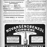 2079 - Page 2072-IV - Office de Renseignements du « Concours » / Membres du Concours exerçant dans les stations d’altitude / Membres du Concours exerçant dans les stations balnéaires / L’agenda-memento du praticien / Demandes et offres