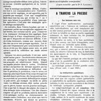 2100 - Page 2093 - Partie scientifique. Clinique chirurgicale, Faculté de médecine de Paris M. le professeur Lecène. Les complications des fractures du crâne / A travers la presse. Les hommes sans cou [(Presse méd. 4 mai 1921)] / La médiastinite syphilitique [(Gaz. des hôp. 1921, n° 36)]