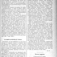 2104 - Page 2097 - Partie scientifique. A travers la presse. Le syndrome gastrique précoce [{Bull, méd. 7 mai 1921)] / La frigidité accidentelle de l’homme [(Gaz. hebd. des sc. méd. de Bordeaux, 8 mai 1921)] / Presse anglaise. L’antiquité de la syphilis [(Liverpool médical Institution, 28 avril 1921)]