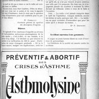 2132 - Page XXXI-2125 - Correspondance. Application du Tarif Breton / Accident survenu à un gymnaste
