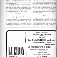 2133 - Page 2126-XXXII - Correspondance. Accident survenu à un gymnaste / Prorogation de bail