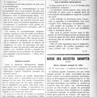 2162 - Page 2155 - Partie scientifique. A travers la presse. La vaccinothérapie antigonococcique [(Prog. méd. 14 mai 1921)] / Diphtérie associée [(Bull, méd, 21 mai 1921)] / L’exploration clinique de la pointe du coeur dans le décubitus latéral gauche [(Presse méd, 18 mai 1921)] / Revue des sociétés savantes. Forme ataxique suraiguë du tabès, (Académie de médecine) / L’amidon paraffiné dans le traitement de la diarrhée, (Académie de médecine)