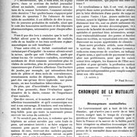 2171 - Page 2164 - Partie professionnelle. Médecine sociale. Le projet de loi assurance-maladie- invalidité-vieillesse. Le système sans tarif ou système de la liberté complète / Chronique de la mutualité. Récompenses mutualistes
