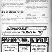 2184 - Page XXVII-2177 - Correspondance. L’échange des enfants entre familles médicales amies et alliées / Notes de médecine pratique. Traitement de la chorée de Sydenham