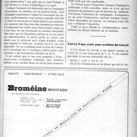 2244 - Page XXXI-2237 - Correspondance. Tarifs d’expertise en matière d’accident du travail / Calcul d’une rente pour accident du travail