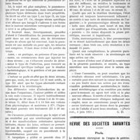 2282 - Page 2275 - Partie scientifique. A travers la presse. Traitement sérothérapique dans la pneumonie aiguë franche [(Paris méd. 4 juin 1921)] / Revue des sociétés savantes. Paris. Le traitement chirurgical de l’angine de poitrine, (Académie de médecine)