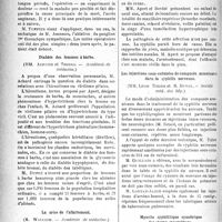 2283 - Page 2276 - Partie scientifique. Revue des sociétés savantes. Paris. Le traitement chirurgical de l’angine de poitrine, (Académie de médecine) / Diabète des femmes à barbe, (Académie de médecine) / La crise de l’allaitement, (Académie de médecine) / Un cas de léontiasis ossea, (Soc. méd. des hôpitaux) / Les injections sous-cutanées décomposés arsenicaux dans la syphilis nerveuse, (Société méd. des hôp) / Myosite syphilitique symétrique des sterno mastoïdiens, (Soc. méd. des hôpitaux)