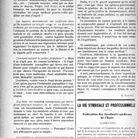 2303 - Page 2296 - Partie professionnelle. Médecine sociale. Le médecin et les lois sociales modernes. Les inconvénients (!) du régime de la liberté / La vie syndicale et professionnelle. Fédération des Syndicats médicaux de l’Eure, (3 juillet 1921)