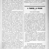 2332 - Page 2325 - Partie scientifique. Clinique chirurgicale, Hôtel-Dieu : M. le Prof. Hartmann. Les formes de la grossesse extra-utérine / A travers la presse. Il n’y a plus de cystites [(Journ. des prat. juin 1921)] / La vaccinothérapie des calibacilluries [(Presse méd. 4 juin 1921)]