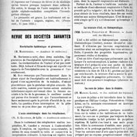 2335 - Page 2328 - Partie scientifique. A travers la presse. L’urémie myoclonique [(Presse méd. 11 juin 1921)] / Revue des sociétés savantes. Encéphalite épidémique et grossesse, (Académie de médecine) / L’auto-sérothérapie dans les néoplasmes, (Académie de médecine) / Traitement des vomissements névrotoxiques par la ventilation pulmonaire, (Académie de médecine) / La teinture d’ail, en thérapeutique, (Société méd. des hôpitaux) / La cure de jeûne dans le diabète, (Soc. médicale des hôpitaux)