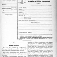 2362 - Page 2355 - Partie professionnelle. La vie syndicale et professionnelle. Déclaration des maladies professionnelles / Déclaration de Maladie Professionnelle / Le bloc médical