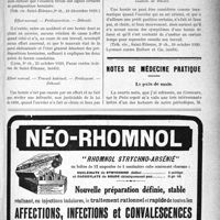 2376 - Page XXXI-2369 - Jurisprudence. Cour de Nancy (2° ch), 15 mars 1921. Suspension du travail. — Chemin parcouru pour aller déjeuner / Absence de tendances syncopales. Prédisposition. — Débouté / Effort normal. — Prédisposition. — Débouté / Effort normal. — Travail habituel. — Prédisposé. — Débouté / Prédisposition. — Absence de symptômes. — Continuation'de travail / Notes de médecine pratique. Le pain de maïs