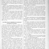 2400 - Page 2393 - Partie scientifique. A travers la presse. Une thérapeutique alimentaire générale [(Gaz. des hôp. 1921, n° 46)] / Les faibles doses de digitaline et le traitement synergique de l’asystolie [(Journ. des prat. 11 juin 1921)] / Comment il faut donner la pepsine [(Prog. méd. 23 juillet 1921)] / La dissociation des membranes [(Prog. méd. 11 juin 1921)]