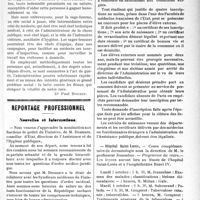 2416 - Page 2409 - Partie professionnelle. La vie syndicale et professionnelle. Comment favoriser l’installation des sages femmes dans les campagnes ? / Reportage professionnel. Nouvelles et Informations. Hôpital Saint Louis