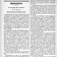 2449 - Page 2442 - Partie scientifique. Phtisiothérapie. La psychothérapie chez les tuberculeux / Massothérapie. Le massage chez les obèses, par P. Mathieu