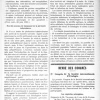 2522 - Page 2515 - Partie scientifique. A travers la presse. Adénopathies trachéo-bronchiques et infections respiratoires intriquées [(Presse méd. 29 juin 1921)] / Procédé nouveau de traitement de la péritonite tuberculeuse [(Rev méd. de l’Est, juin 1921)] / Les affections oculo-orbitaires d’origine dentaire [(Toulouse médical, juillet 1921)] / Revue des congrès. Ier Congrès de la Société internationale d’Urologie. Les néphrites urémigènes, rapports de M. Teissier, de M. Foster et de M. Hogge