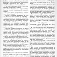 2523 - Page 2516 - Partie scientifique. Revue des congrès. Ier Congrès de la Société internationale d’Urologie. Les néphrites urémigènes, rapports de M. Teissier, de M. Foster et de M. Hogge / Résultats du traitement des traumatismes de l’urèthre, rapports de MM. Pasteau et Iselin, M. Kidd, de M. Gardini / De la pyélographie, rapports de M. Papin, de MM. Young et Waters