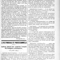 2542 - Page 2535 - Partie professionnelle. Chronique hospitalière. Nomination et révocation des médecins et chirurgiens des hôpitaux / La vie syndicale et professionnelle. Syndicat général des médecins français électrologistes-radiologistes, (12 juillet 1921)