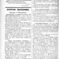 2545 - Page 2538 - Partie professionnelle. Variétés. Une crémation en l'an X [Dr Vimont] / Reportage professionnel. Nouvelles et Informations. Syndicat, général des médecins des stations thermales et climatiques de France / Clinique d’accouchements Baudelocque / Travaux pratiques d’urologie / Amphithéâtre d’anatomie