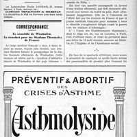 2560 - Page V-2553 - Demandes et offres / Correspondance. Le scandale de Wiesbaden. Un réconfort pour les Stations Thermales de France