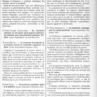 2586 - Page 2579 - Partie scientifique. Bibliographie critique. Revue des thèses. Lyon. Morbidité typhoïdique et vaccination, Dr Charles Chanès, Lyon. Imprimerie Express, 1921 / La contusion de la hanche et les fractures larvées de l’extrémité supérieure du fémur, par Dr Pierre Brahy, Lyon, Imprimerie Express, 1921 / Du syndrome secondaire malin de la diphtérie, par Dr Paul Feige, Lyon, Imprimerie Express, 1921 / Les dilatations pathologiques de l’urètre postérieur, par Dr Henri Bonnefoy, Lyon. Imprimerie Express, 1921