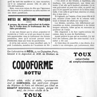 2613 - Page 2606-XXXII - Correspondance. Régions libérées pour l’application des tarifs des blessés du travail et des mutilés de guerre / Notes de médecine pratique. A propos du sérum polyvalent de Leclainche et Vallée dans le traitement des fistules purulentes