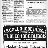 2623 - Page 2616-IV - Office de Renseignements du " Concours » / Membres du Concours exerçant dans les Stations Thermales / Demandes et offres