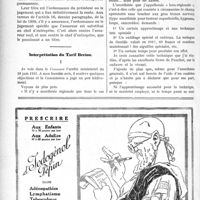 2625 - Page 2618-VI - Correspondance. A propos des pensions des blessés du travail / Interprétation du Tarif Breton