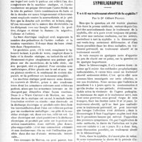 2633 - Page 2626 - Partie scientifique. L’électrologie du praticien. La machine statique, par le Dr Foveau de Cormelles / Syphiligraphie. Y a-t-il un traitement abortif de la syphilis?, par le Dr Gilbert Pignet