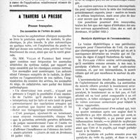 2637 - Page 2630 - Partie scientifique. Syphiligraphie. Y a-t-il un traitement abortif de la syphilis?, par le Dr Gilbert Pignet / A travers la presse. Presse française. Des anomalies de l’artère du pouls [(Journ. de méd. de Bordeaux, 10 juillet 1921)] / Traitement de la mort apparente du nouveau-né [(Gaz. des sc. méd. de Bordeaux, 10 juillet 1921)] / Paralysie diphtérique de l’accommodation [(Paris méd. 16 juillet 1921)]