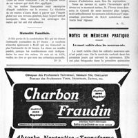 2662 - Page XXV-2655 - Correspondance. Impôt sur les arrérages des rentes françaises / Mutualité Familiale / Notes de médecine pratique. La mort subite chez les nouveau-nés